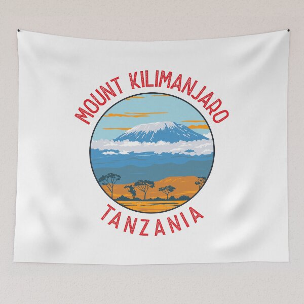 Item preview, Mount Kilimanjaro Tanzania Distressed Circle designed and sold by KrisSidDesigns.