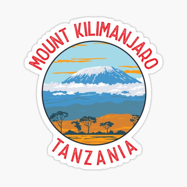 Item preview, Mount Kilimanjaro Tanzania Distressed Circle designed and sold by KrisSidDesigns.