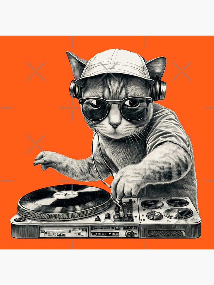 DJ Cat | Art Board Print