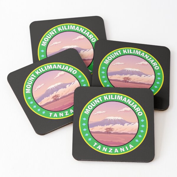 Item preview, Mount Kilimanjaro Tanzania Africa Circle Badge designed and sold by KrisSidDesigns.