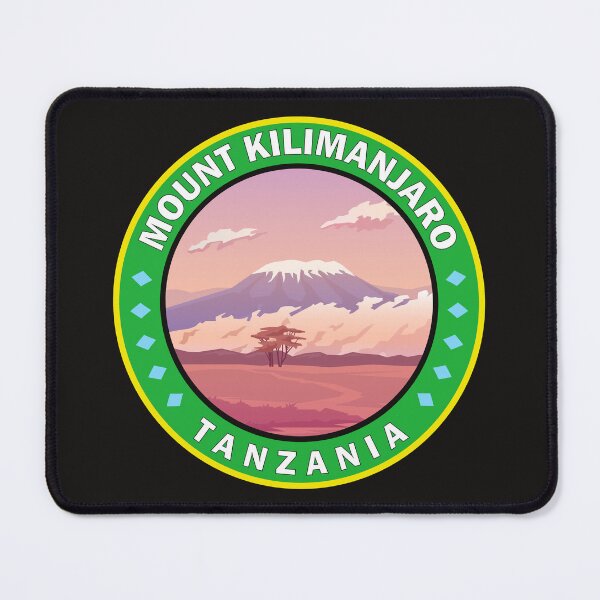 Item preview, Mount Kilimanjaro Tanzania Africa Circle Badge designed and sold by KrisSidDesigns.
