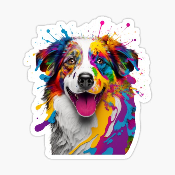 Item preview, Colorful Pop Art Aussie Australian Shepherd Dog designed and sold by PRINTED ..