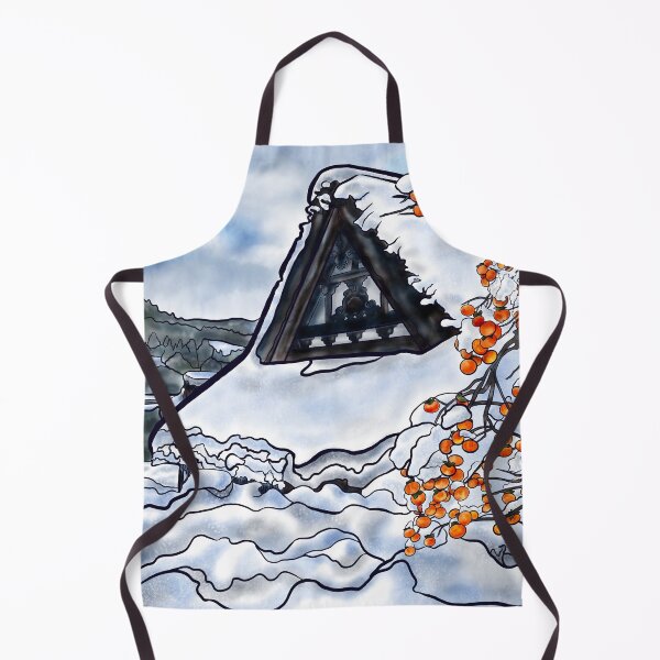 Item preview, Winter in Shirakawa-go, black outline designed and sold by Jayne E.