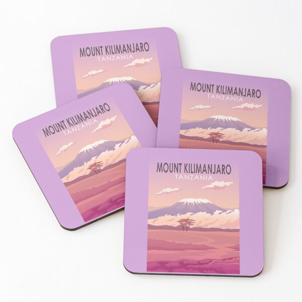 Item preview, Mount Kilimanjaro Tanzania Africa Retro Travel Art Vintage designed and sold by KrisSidDesigns.