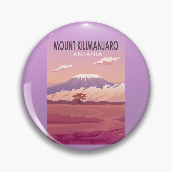 Item preview, Mount Kilimanjaro Tanzania Africa Retro Travel Art Vintage designed and sold by KrisSidDesigns.