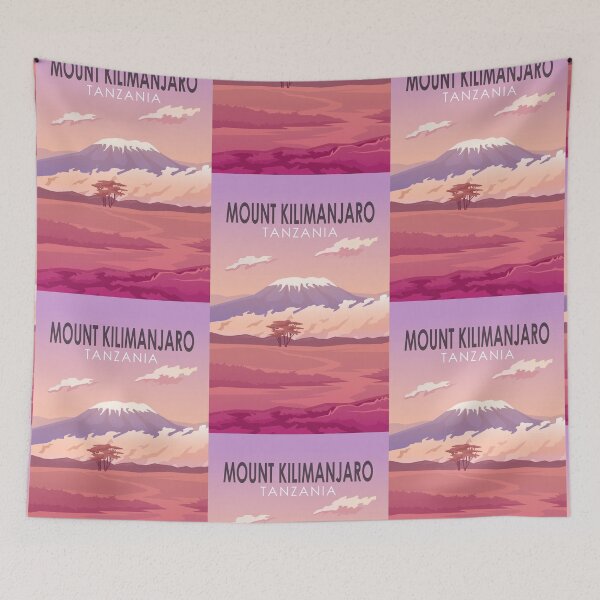 Item preview, Mount Kilimanjaro Tanzania Africa Retro Travel Art Vintage designed and sold by KrisSidDesigns.