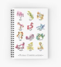 Floral Constellations - Chromatic Spiral Notebook