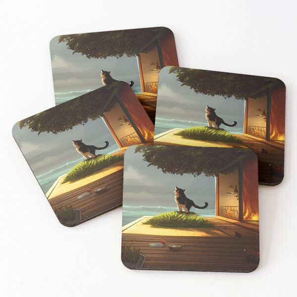 Item preview, CAT STANDING ON DECK designed and sold by motivationhood.