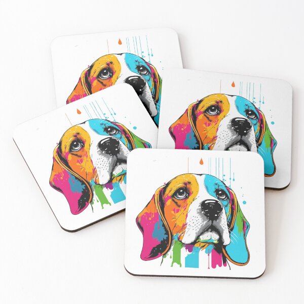 Item preview, Colorful Pop Art Basset Hound, Hush Puppies Lover designed and sold by PRINTED ..
