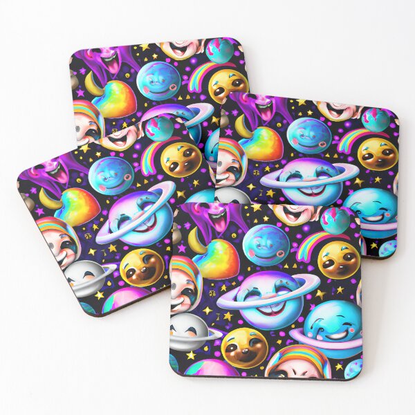 Item preview, Smiling planets abstract designed and sold by Itzjustlife.