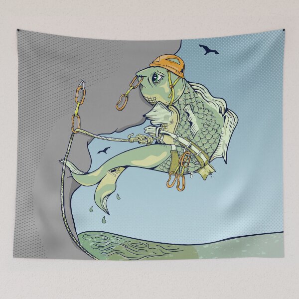 Item preview, Fish Rock Climbing designed and sold by piedaydesigns.