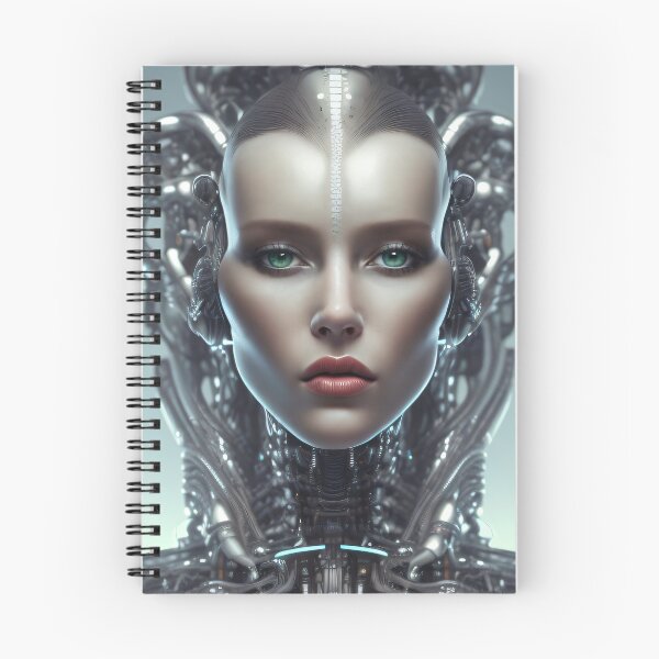 Item preview, Elegant portrait of a human-cyborg hybrid. designed and sold by ArtCreator2023.