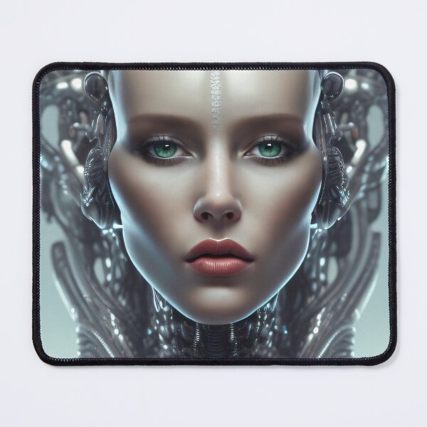 Item preview, Elegant portrait of a human-cyborg hybrid. designed and sold by ArtCreator2023.