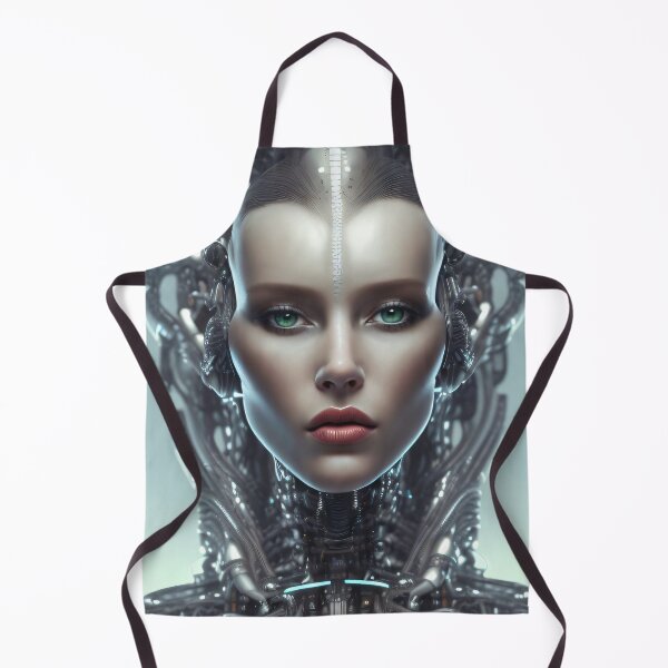 Item preview, Elegant portrait of a human-cyborg hybrid. designed and sold by ArtCreator2023.