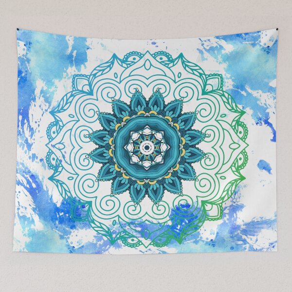 Item preview, Mandala - Green and Blue designed and sold by tomorrowsart.