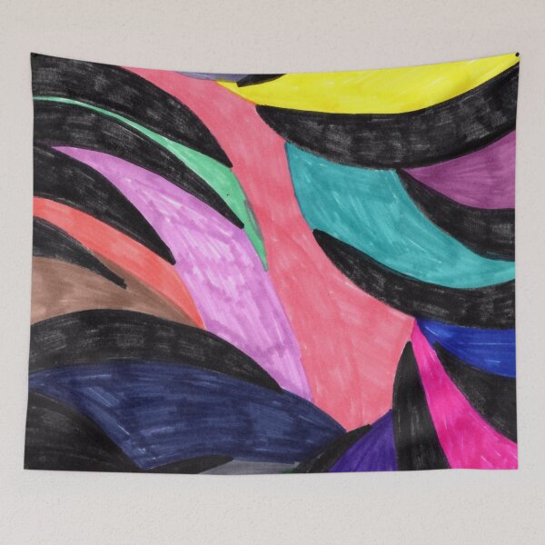 Item preview, Abstract Beachy Rainbow Waves designed and sold by JPArtShop1.