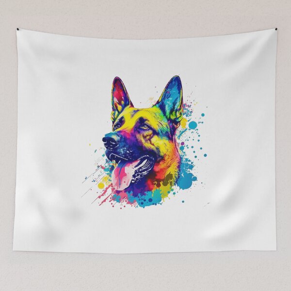 Artikelvorschau, Bunter Pop-Art-Deutscher Schäferhund entworfen und verkauft von PRINTED ..