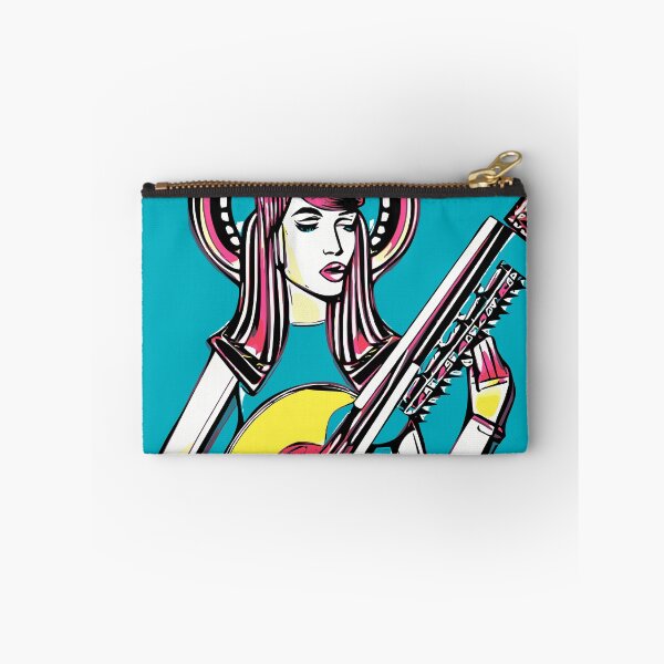 Item preview, "The Blue-Dressed Guitarist with a Yellow Guitar and a Rosy Aura" designed and sold by FunnyShopGirl.