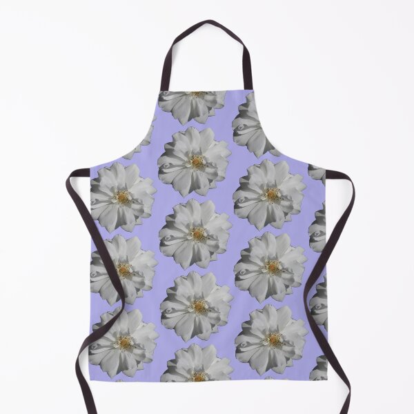 Item preview, White floral pattern - light blue background designed and sold by DrAgonPhotos.