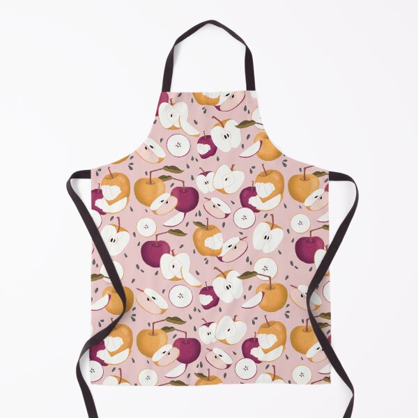 Item preview, Maroon and Yellow Apples on Pink designed and sold by maddydoodlesoup.