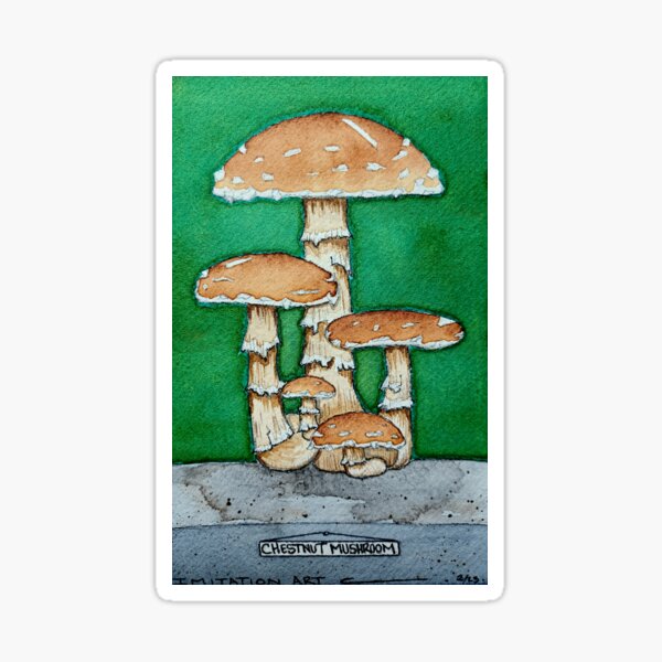 Item preview, Chestnut mushroom *Pholiota adiposa designed and sold by ImitationArt.