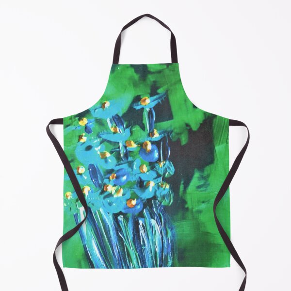 Item preview, Vibrant Green and Blue Flowers designed and sold by VibrantArtwork.