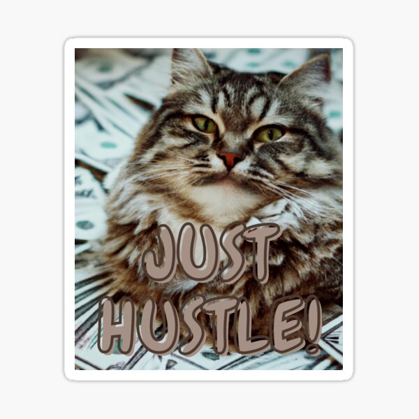 Cat Vibing Sticker by Hustle Inspires Hustle™ for iOS & Android