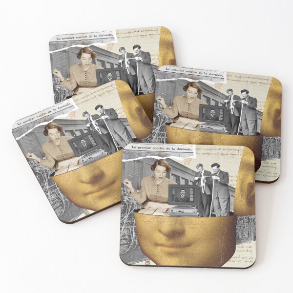 Item preview, Mona Lisa's Smile - Vintage Retro Digital Collage designed and sold by LT Graphic Art.
