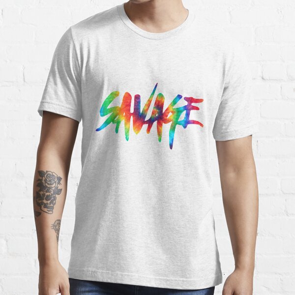 Savage Tie Dye - Text Essential T-Shirt