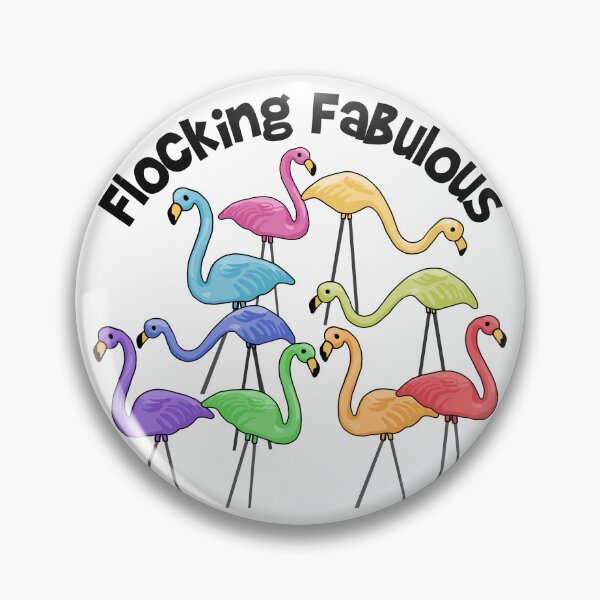Artikelvorschau, Beflockung fabelhafter Flamingos entworfen und verkauft von Unhinged Heather.