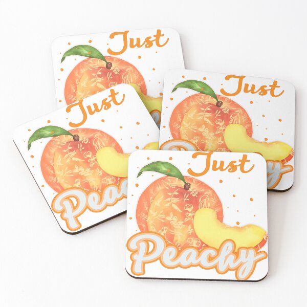 Item preview,  Just Peachy Peach - Funny Peach pun designed and sold by KawaiiFoodArt.