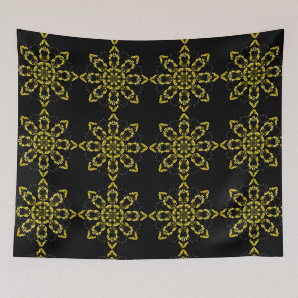 Item preview, Yellow Chrysanthemum Light and Shadow Kaleidoscope pattern (Seamless) 24 designed and sold by Swabcraft.