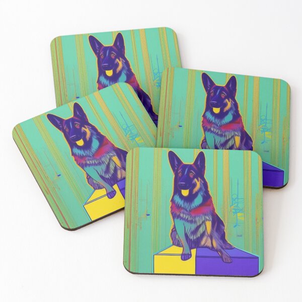 Item preview, Colorful German Shepherd. Rainbow German Shepherd. designed and sold by Doggymadness.