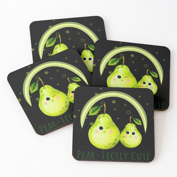 Item preview, Pear Fectly Cute - Funny Pear pun designed and sold by KawaiiFoodArt.