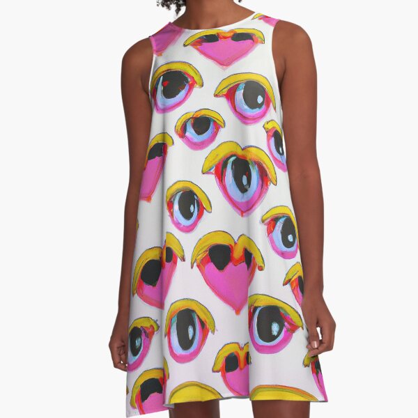 Item preview, Eyes and Hearts Wearing Red Sunglasses Pattern designed and sold by ArtfulStoriesIG.