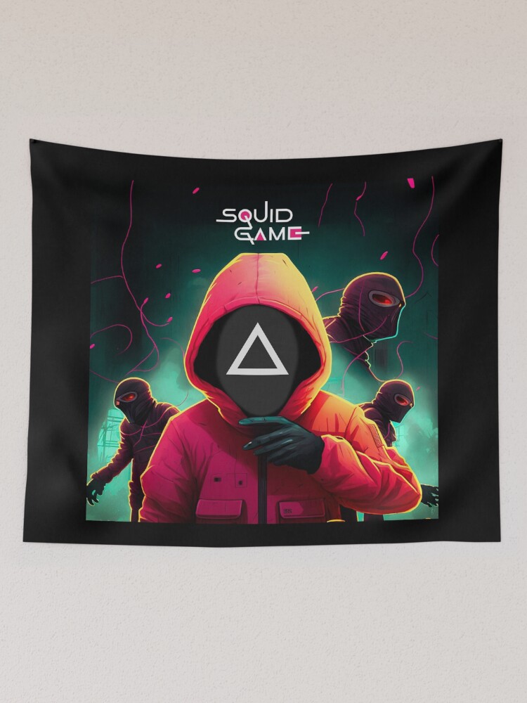 Thumbnail 2 of 3, Tapestry, Soldier squid game designed and sold by timegraf.