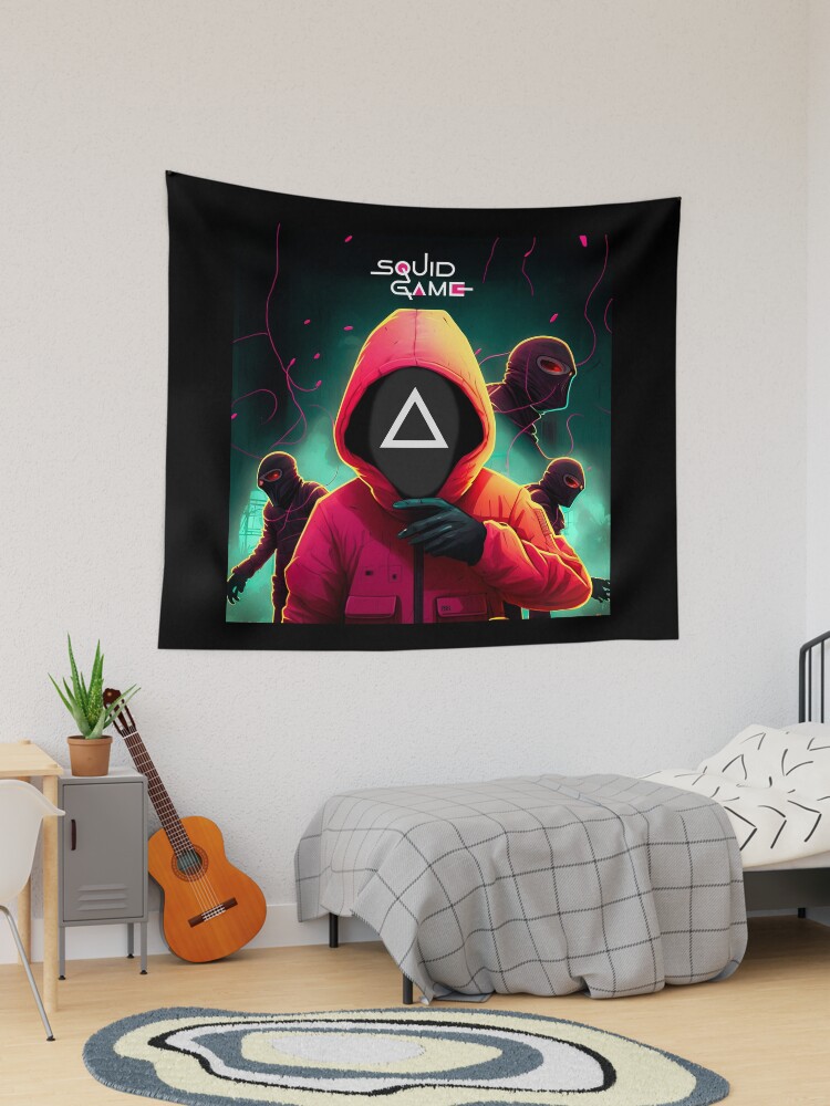 Thumbnail 1 of 3, Tapestry, Soldier squid game designed and sold by timegraf.