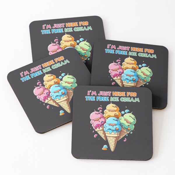 Item preview, Im Just Here For The Free Ice Cream designed and sold by Art-Ona.
