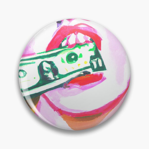 Item preview, Portrait of Girl Eating Paper Money  designed and sold by ArtfulStoriesIG.