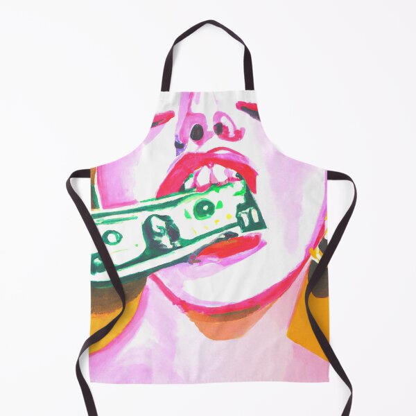 Item preview, Portrait of Girl Eating Paper Money designed and sold by ArtfulStoriesIG.