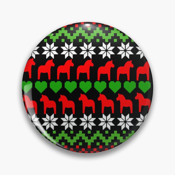 Item preview, Dala Horse Ugly Sweater Nordic Print Christmas designed and sold by funnytshirtemp.