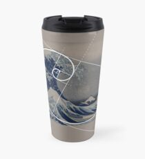 Hokusai Meets Fibonacci Travel Mug