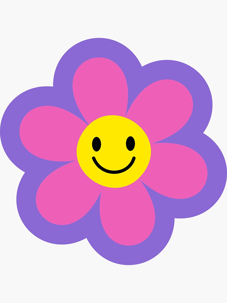 Happy Flower, Cute, Groovy, Hippy Flowers