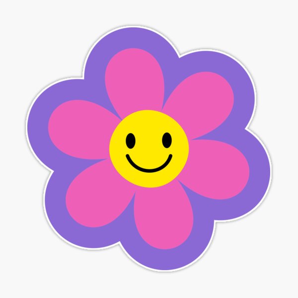 Happy Flower, Cute, Groovy, Hippy Flowers