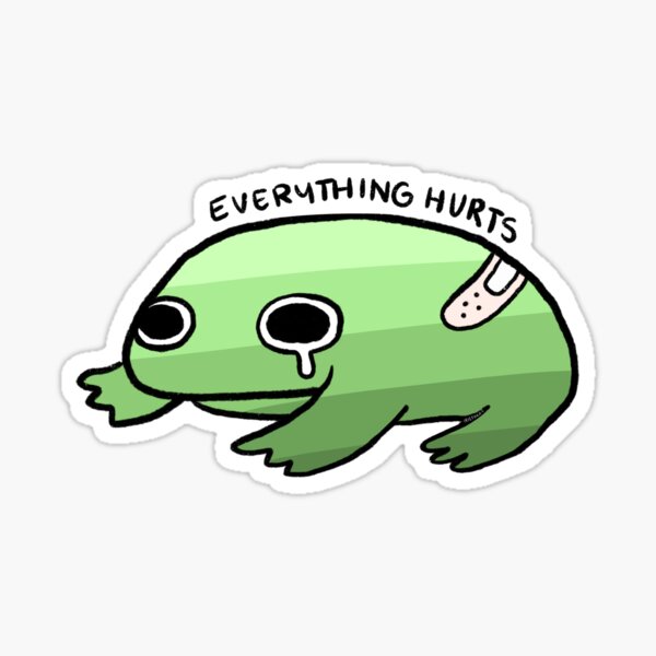 Pain' Frog Sticker, Frog Gifts