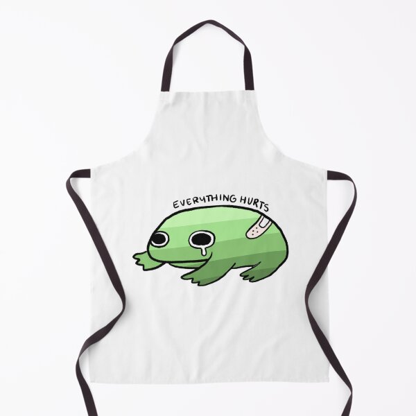 Item preview, Everything Hurts | Cute Green Gradient Frog with Bandage designed and sold by iristocat.