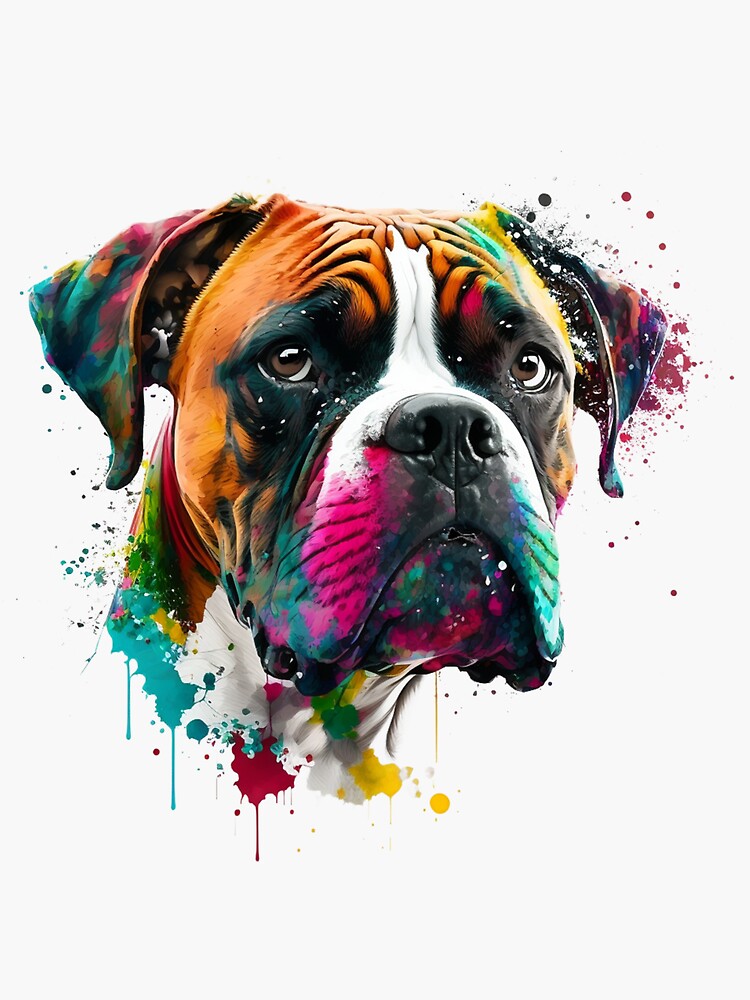 Splash Art Boxer Dog T-Shirt | Boxer Pup Lover Gifts Splash Art Boxer Dog T-Shirt | Boxer Pup Lover Gifts