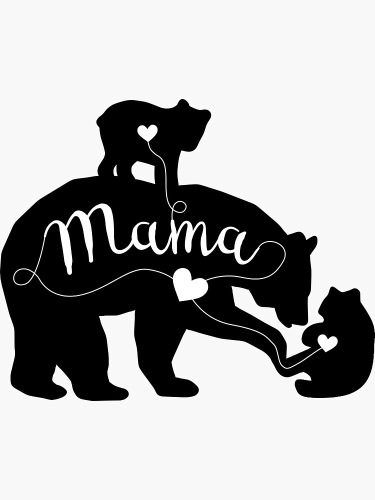 Mama Bear and 2 Baby Bears' Sticker