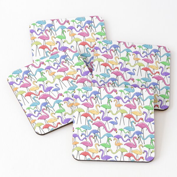 Item preview, Flocking Fabulous Flamingos All Over Print designed and sold by Unhinged Heather.
