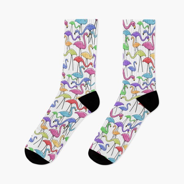 Item preview, Flocking Fabulous Flamingos All Over Print designed and sold by Unhinged Heather.